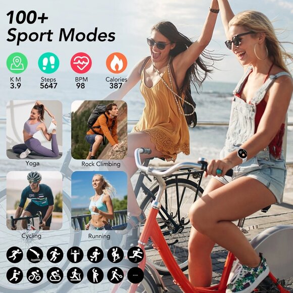 Smart Watch for Women with Bluetooth Calls, 1.27” AMOLED Thin Face Fitness Track main image 5